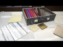 Parement de douche en verre laminé glacé bleu dégradé